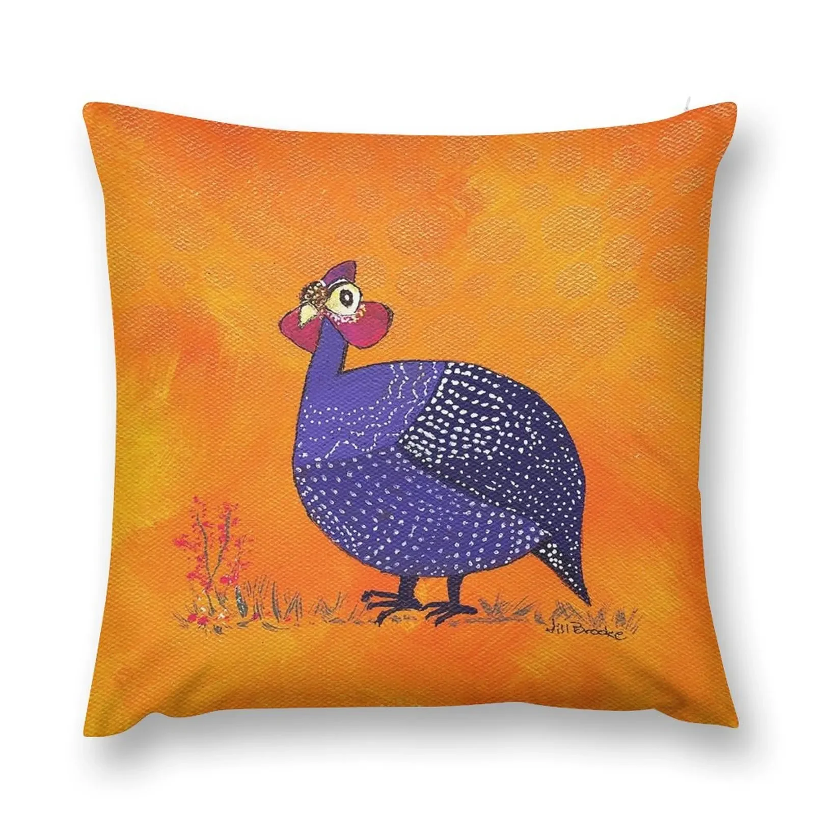 

Gussie the Guinea Fowl Throw Pillow christmas decorations 2025 Decorative Cushion pillow