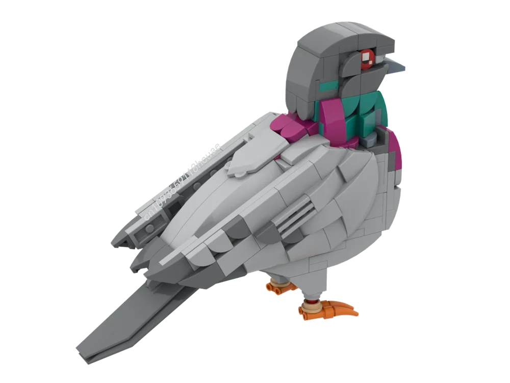 

253pcs Creative Moc Building Blocks Feral Pigeon Model Moc Building Blocks Diy Assembly Bricks Toys for Kids Christmas Gifts