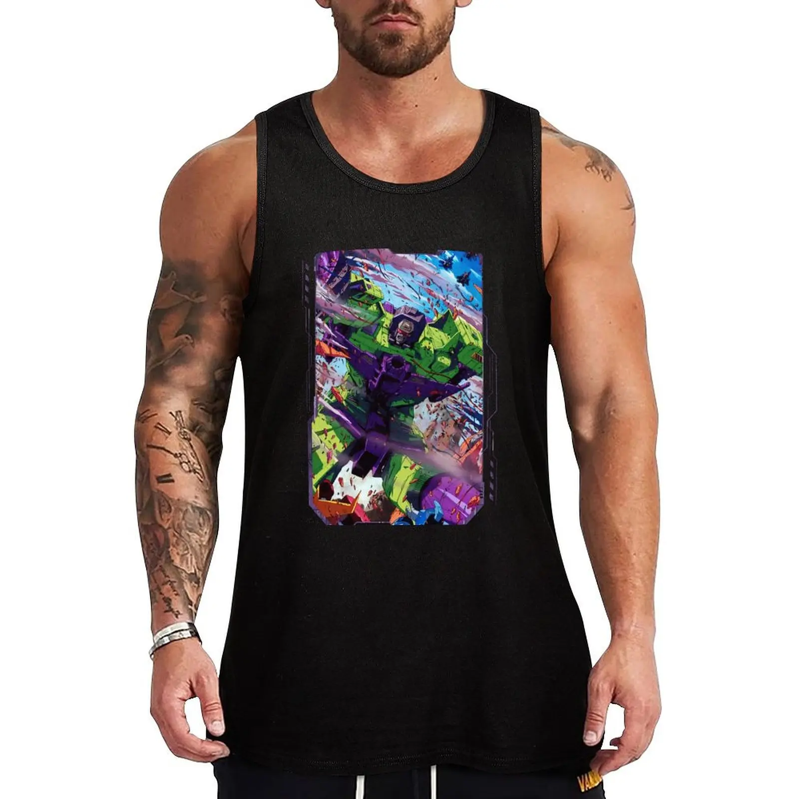 

Devastator Tank Top anime t-shirts T-shirt Men's gym Working vest vest men