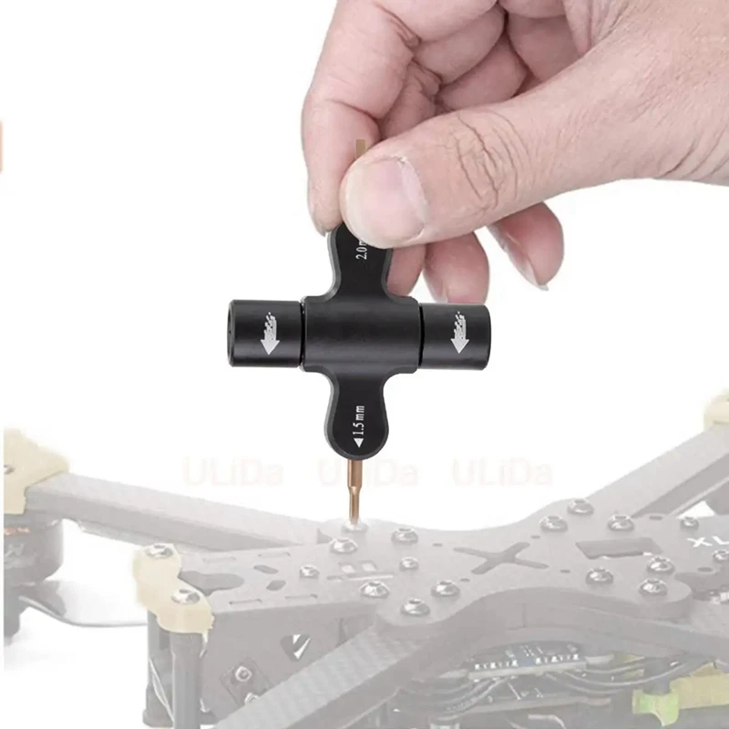 A23T M5 M3 Screw for Nut Wrench Set, Quick Release Ratchet Wrench with Hexagon Screwdriver 1.5/2.0mm for RC FPV Drone Parts