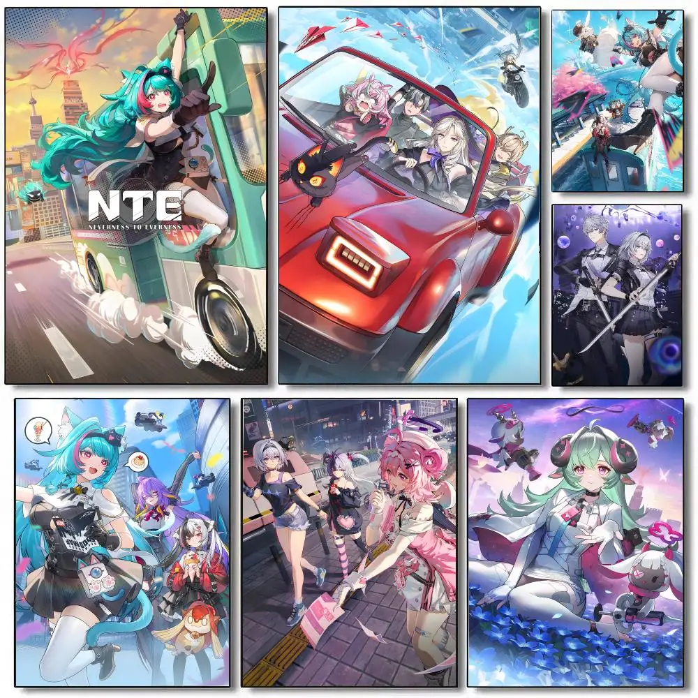 Game N-Neverness To Everness Poster Sticky Painting Prints Wall Art Waterproof Home Living Bed Room Bar Cafe Aesthetic Decor