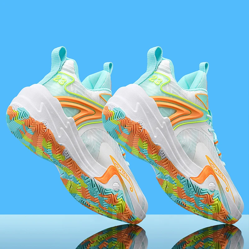 Men's High Top Basketball Shoes Autumn Winter Cushion Non-Slip Athletic Sneakers for School Basketball Training Size 35-45