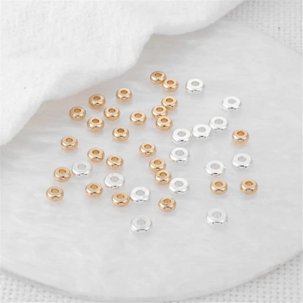 

3mm, 4mm-5mm, Silver Separated Beads, Color Preserving, DIY Bracelet, Necklace Accessories, Spacer