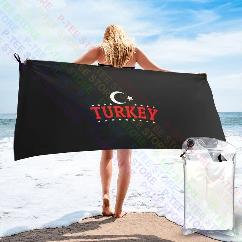 Turkey Flag Patriotic Turkish Heritage Flag Quick dry Towel For Gym Non-linting Sports Towel