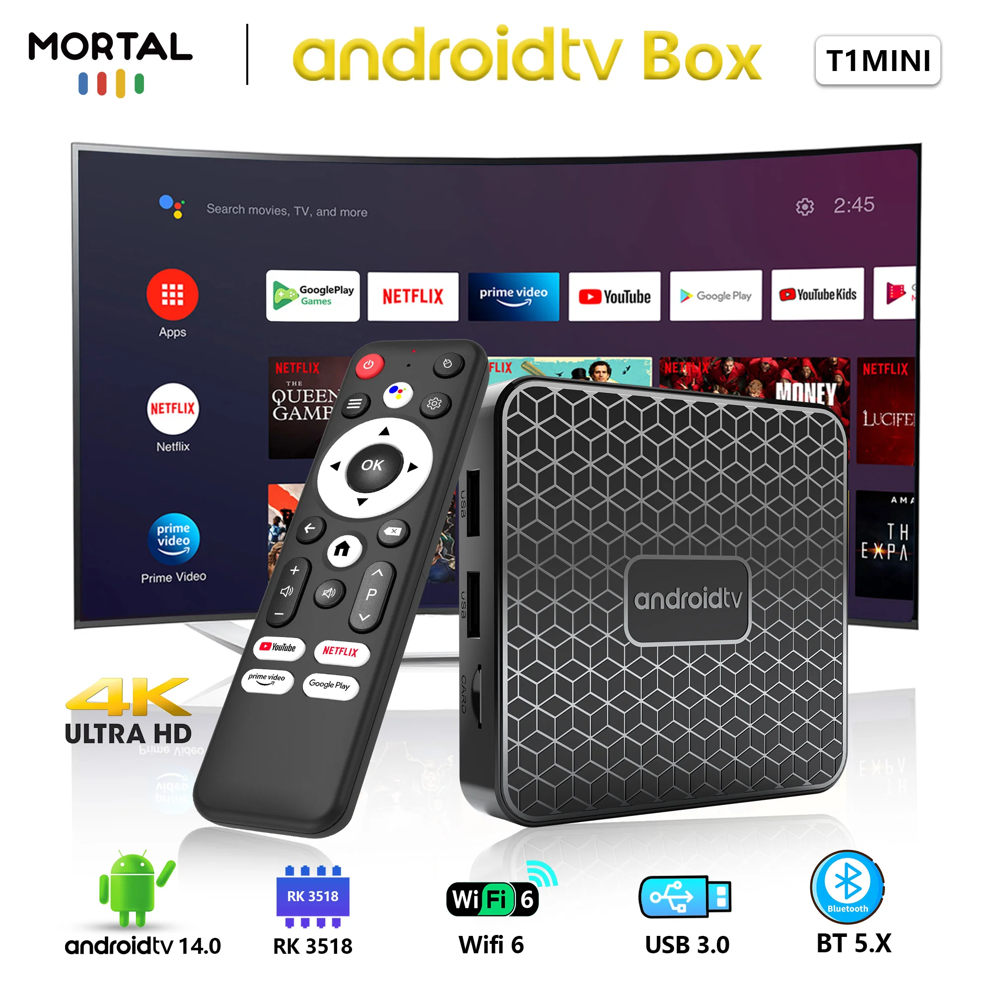 Radxa Rock 5B 16Gb - جهاز تلفاز T1 MINI بنظام أندرويد