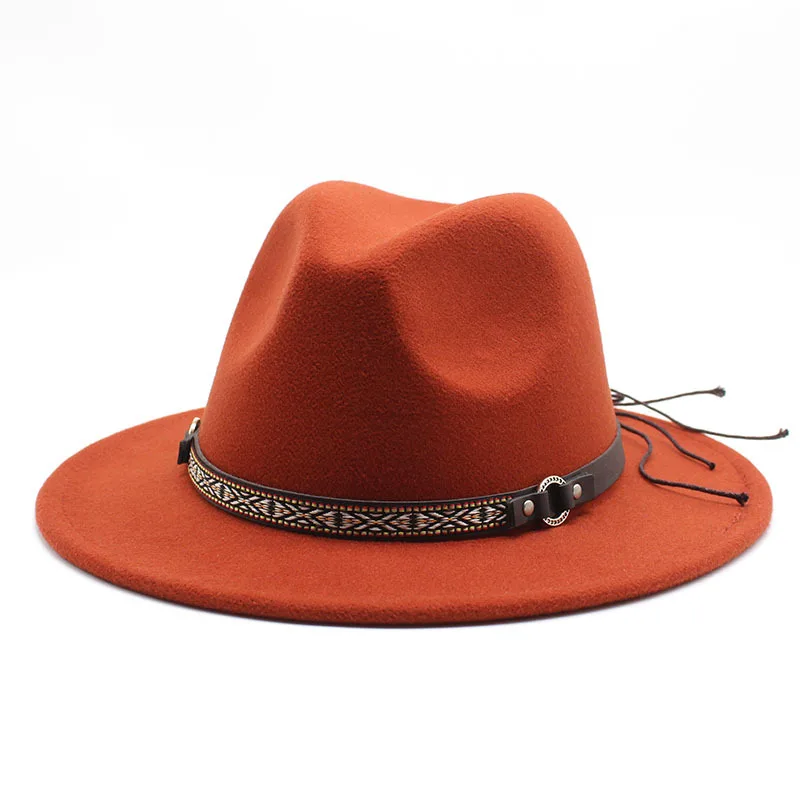 Sombrero de fieltro de Cachemira de estilo europeo y americano, gorra de rendimiento de salón, fotografía, posar, a juego, nuevo sombrero Fedora