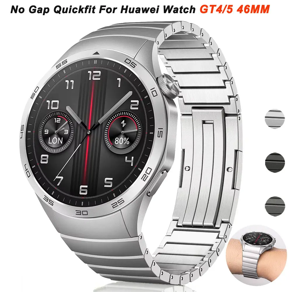

Металлический ремешок для браслета без зазоров для Huawei GT4 46 мм, ремешок Huawei GT4, 46 мм, сменный ремешок для часов в официальном стиле, аксессуары