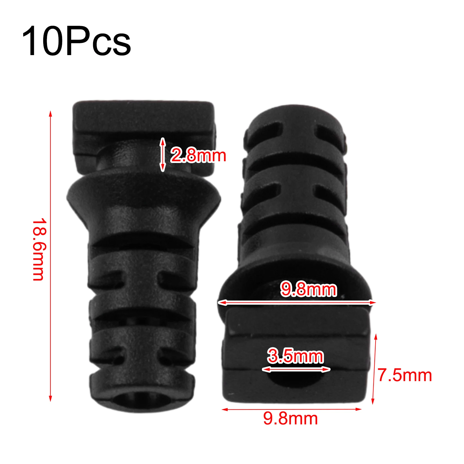 10pcs Cable Gland Connector Rubber Strain Relief Cord Boot Protector 3.5mm 4mm5mm Wire Cable Sleeve Cellphone Charger Power Tool