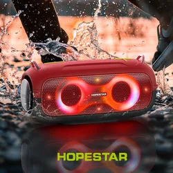 HOPESTAR-A41party Powerful Sound box Wireless Bluetooth Speakers Column Led Light mp3 player Boombox Subwoofer FM Radio receiver