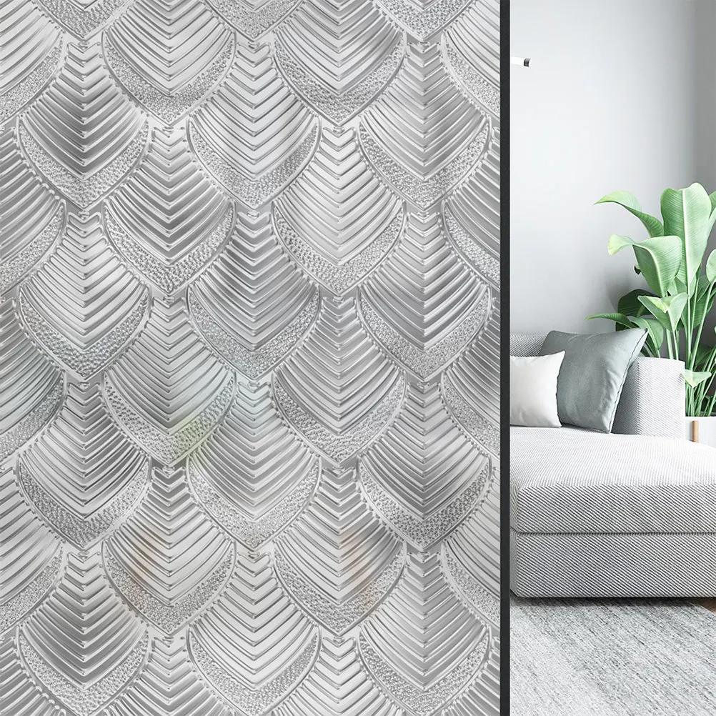 Window Cling Decals Bathroom Glass Protective Film Stained Privacy Decorative Screen Shading