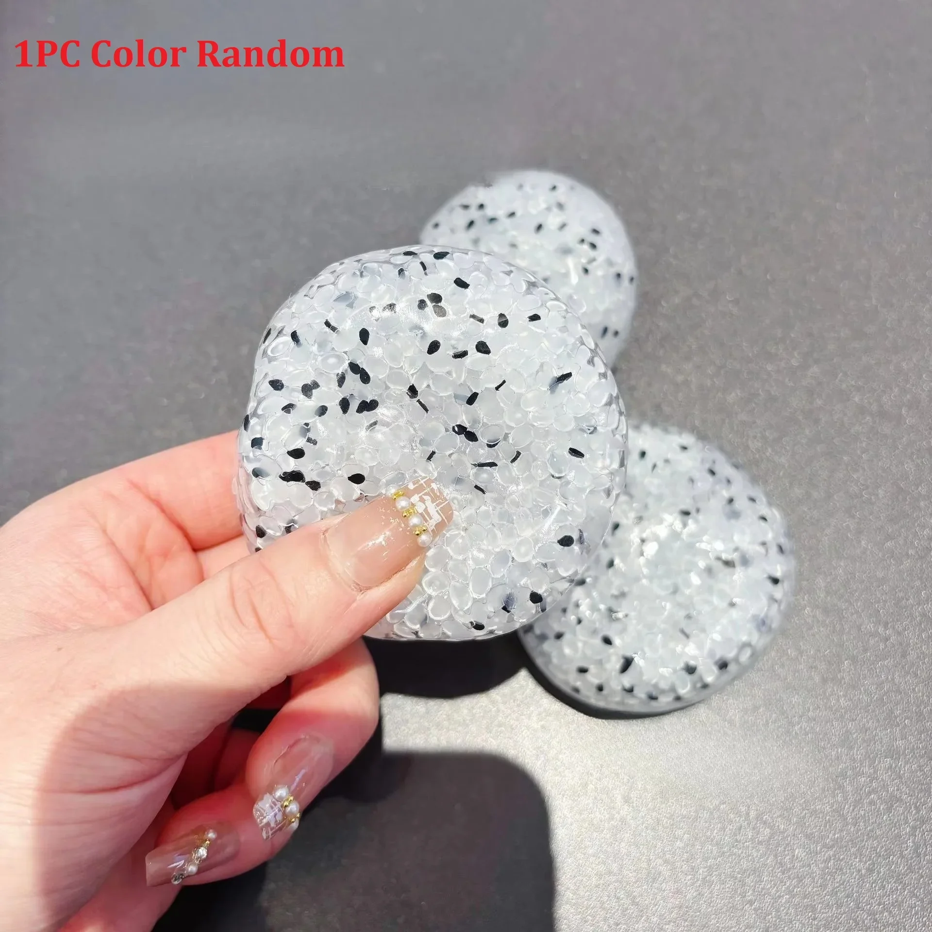Sesame Rice Handmade Squishy Toy Soft Transparent Stress Ball Stretchable Fidget Toy Relieve Anxiety Toys Adults
