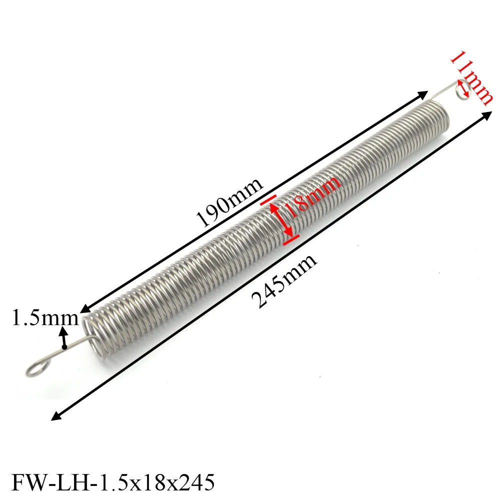 2PCS 304 Stainless Steel Wire 1.5mm OD 18mm Tesnion Spring Energy Machinery DIY Industrial Spring