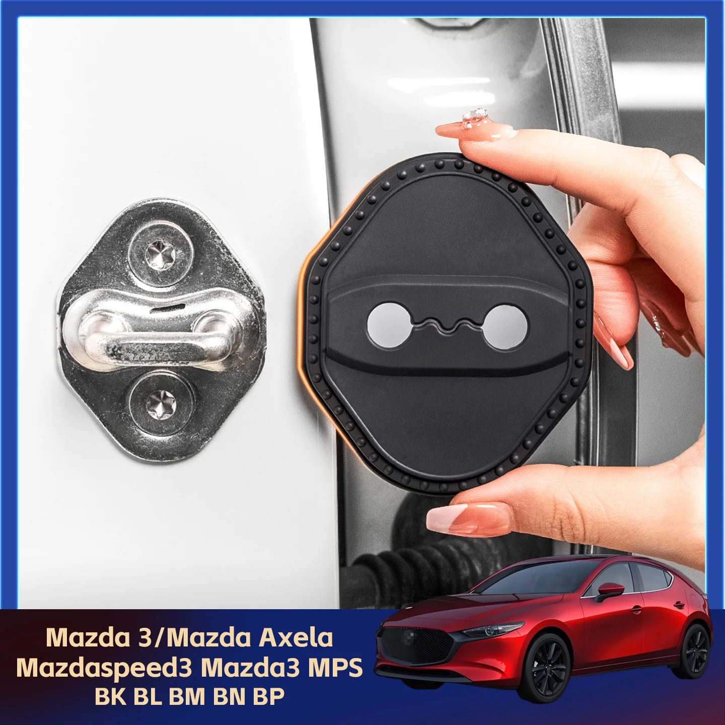 

2/4 шт. силиконовые защитные накладки на замки дверей автомобиля для Mazda 3/Mazda Axela Mazdaspeed3 Mazda3 MPS BK BL BM BN BP