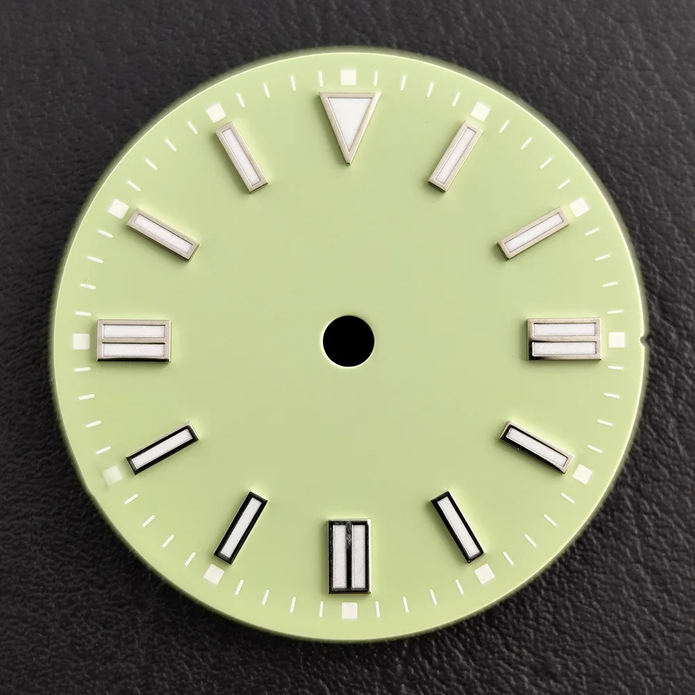 NH35 watch dial blue green luminescent dial suitable for NH35 Miyota8215ET2836 movement watch dial accessories