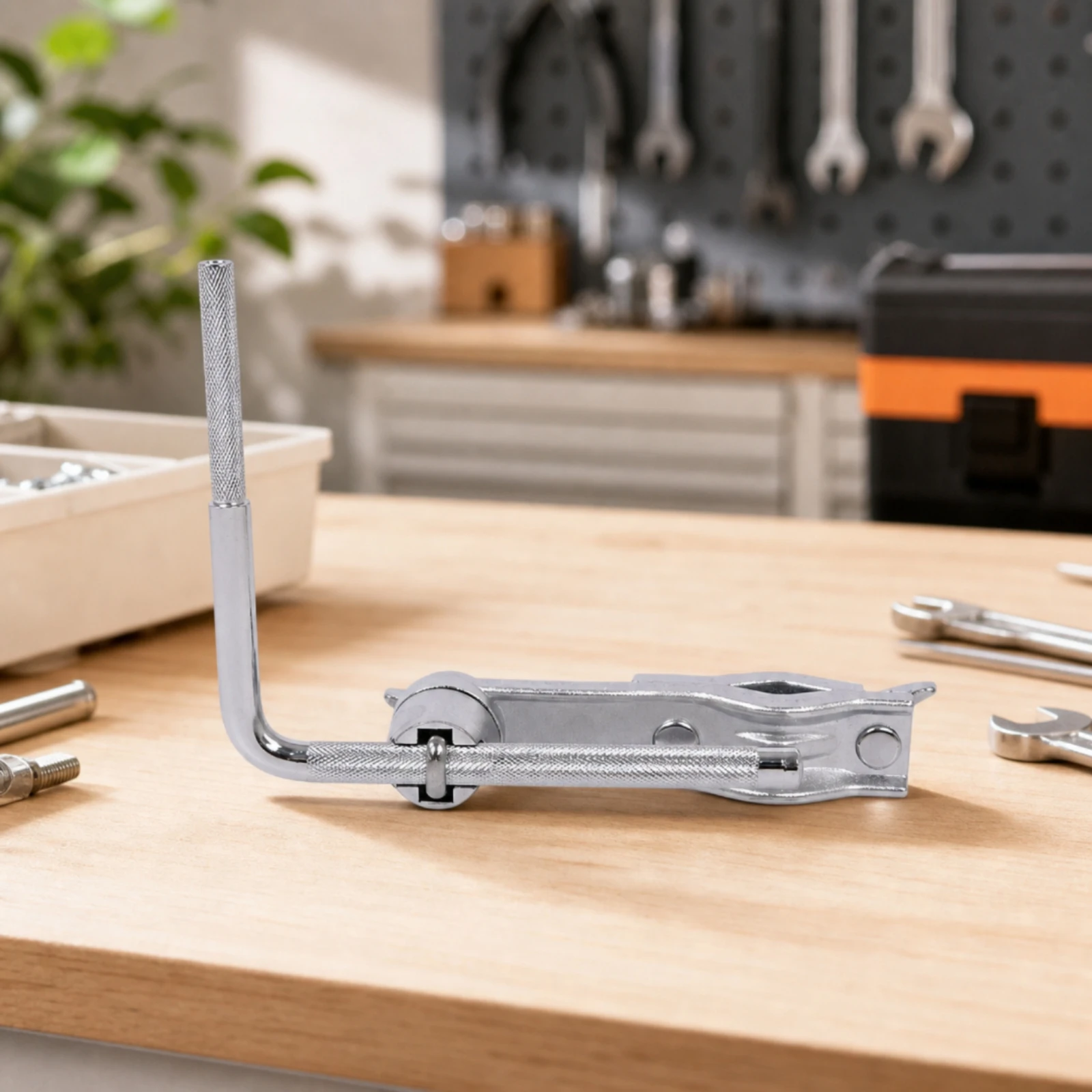 Drum Clamp with L-Rod Long-Lasting Mounting Clamp with L-Arm Percussion Mounting Bracket Stable Hardware Secure for Drummers