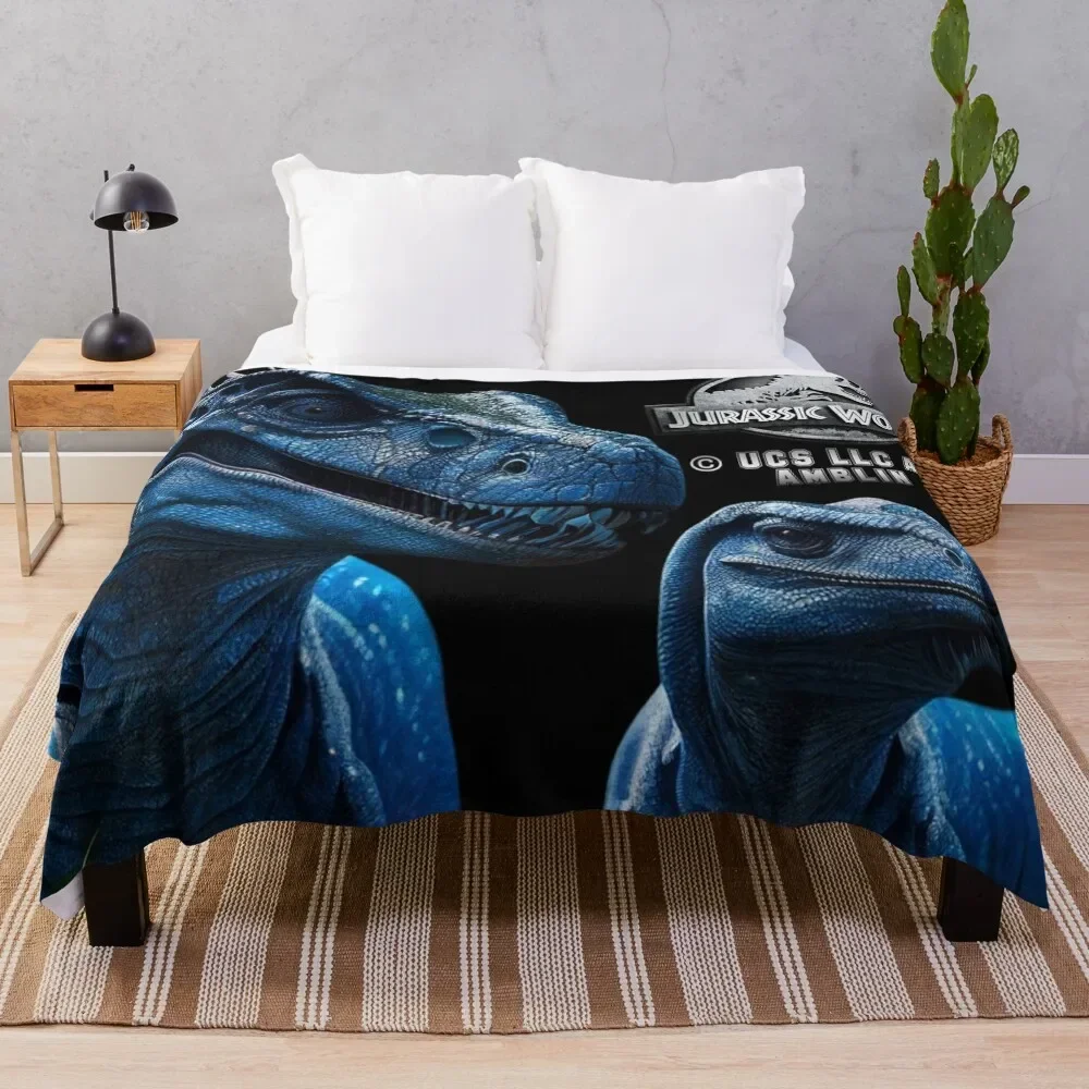 

Jurassic World Blue Raptor Family Throw Blanket Polar Extra Large Throw Quilt halloween Blankets