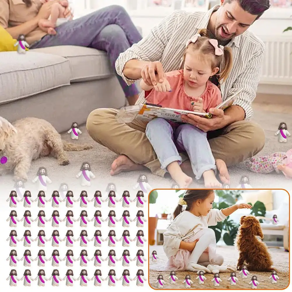 

Пасхальные игрушки Иисуса Религиозные пасхальные мини-фигурки Иисуса Декоративные многофункциональные сувениры для вечеринок Воскресная школа Ремесла Украшение