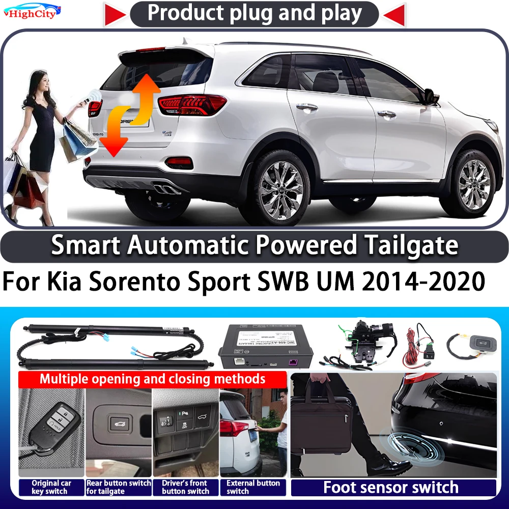 

For Kia Sorento Sport SWB UM 2014-2020 OEM Smart Automatic Powered Tailgate Key Control Trunk Lift Close Electric Power Tailgate