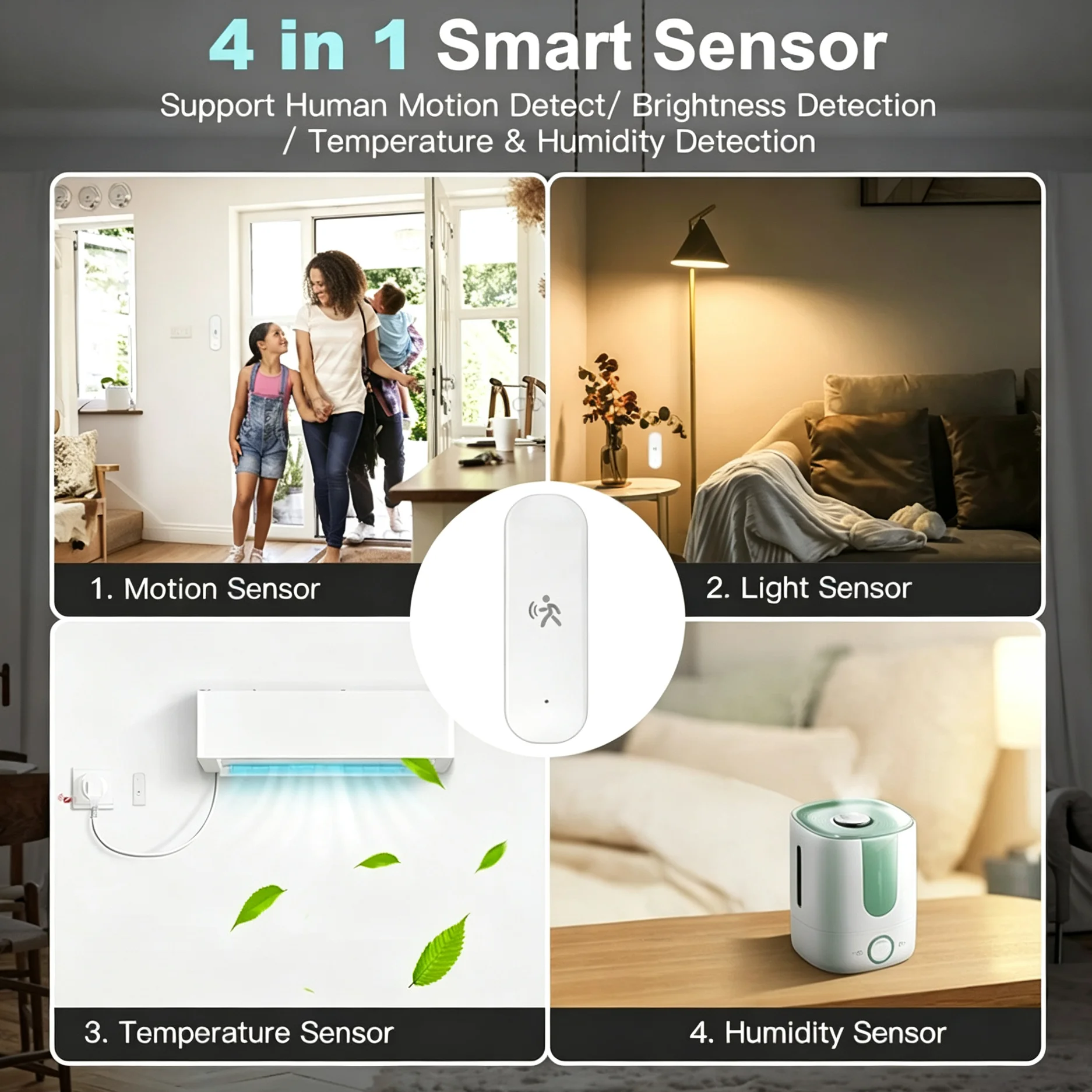 Tuya Zigbee Human Motion Sensor with MMWave Radar Motion Detector Temperature Humidity Luminance Smart Life App Control