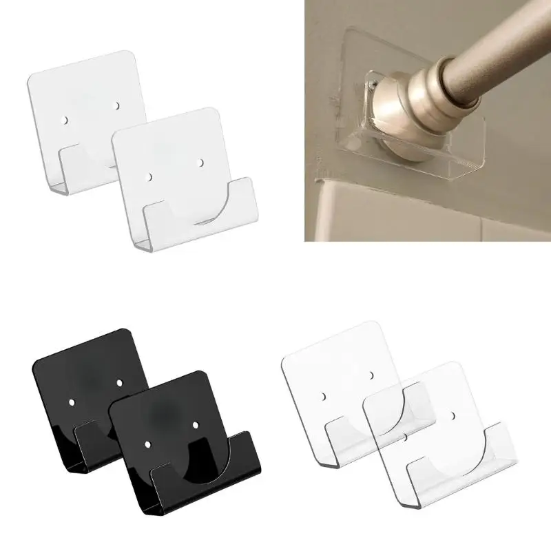 

652F 2Pieces Practical Shower Rod Support for Secure and High Performances Mounting