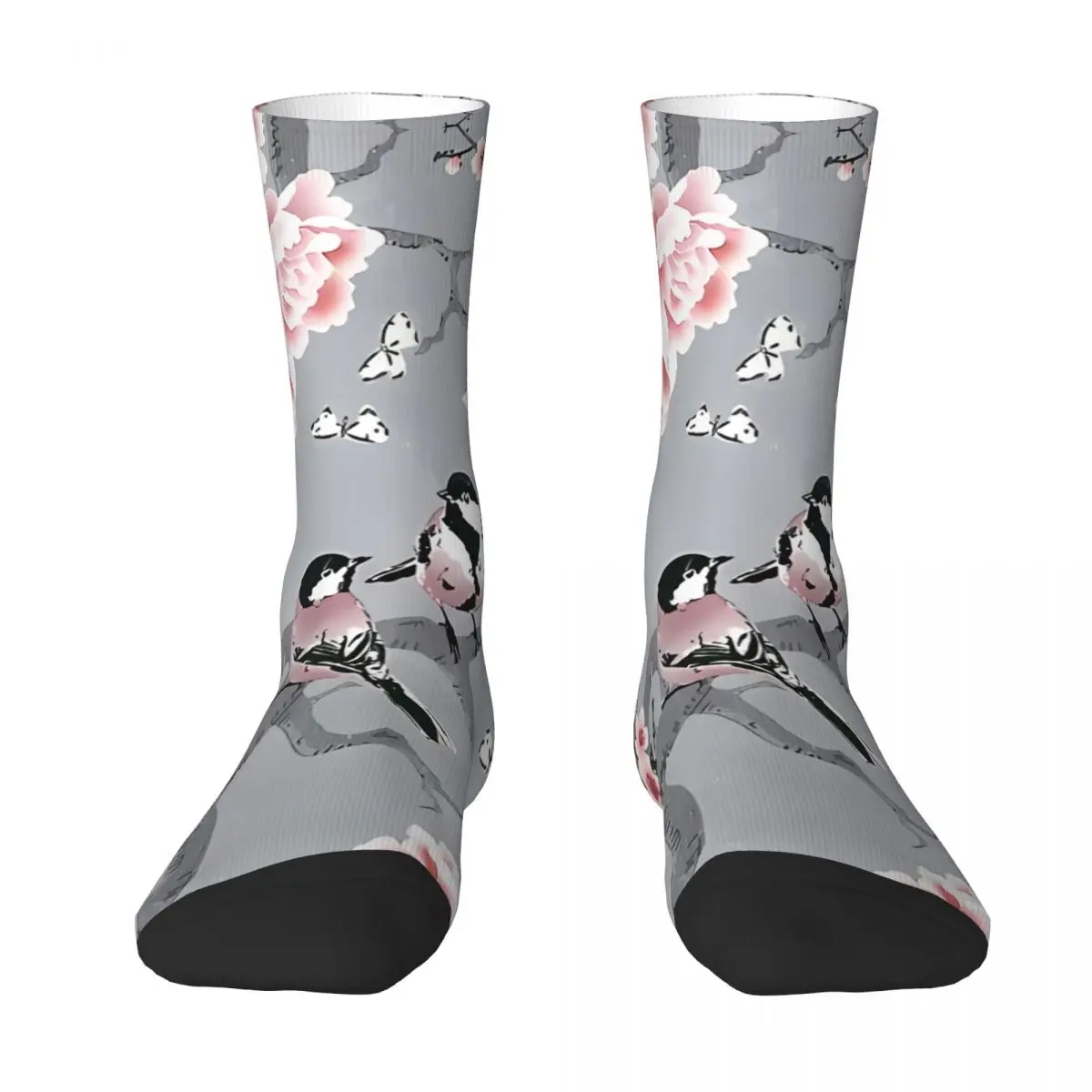 Chaussettes à imprimé floral pour hommes, polyester