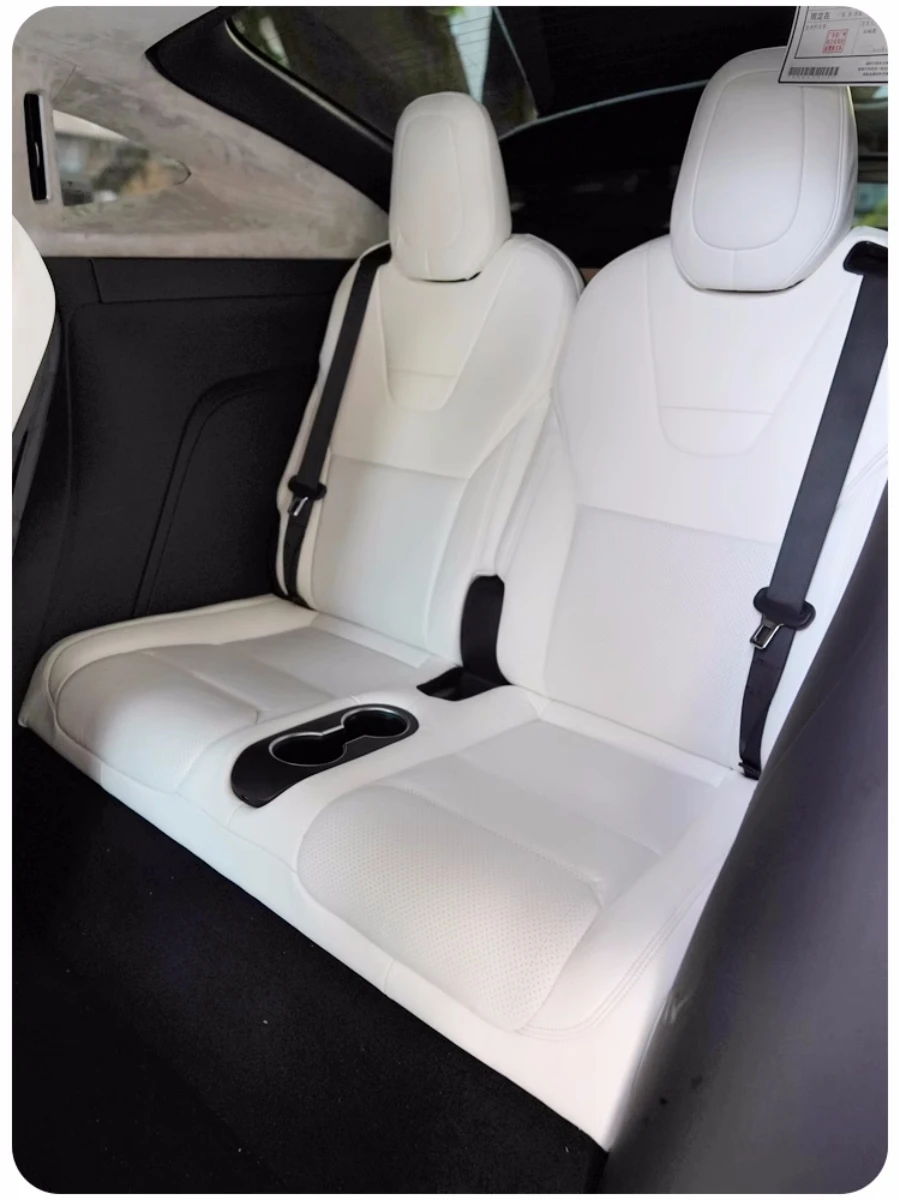Full Set Car Seat Covers for Tesla Model X 2017-2024 5/6/7 Seater PU Leather Car Front & Rear Seat Protectors Accessories