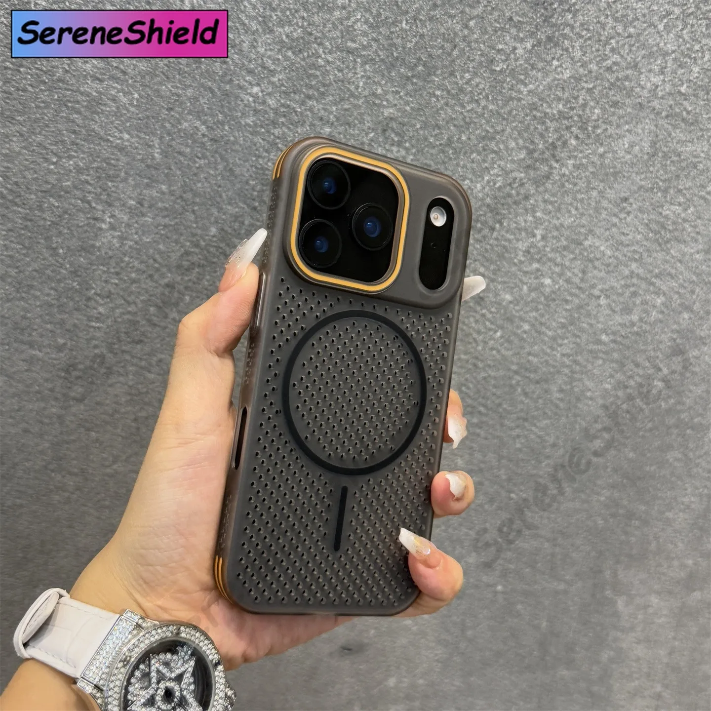 

Breathable Heat Dissipation Magnetic Phone Case For iPhone 17 Air 17 16 15 14 13 12 Pro Max Plus Magsafe Wireless Charging Cover