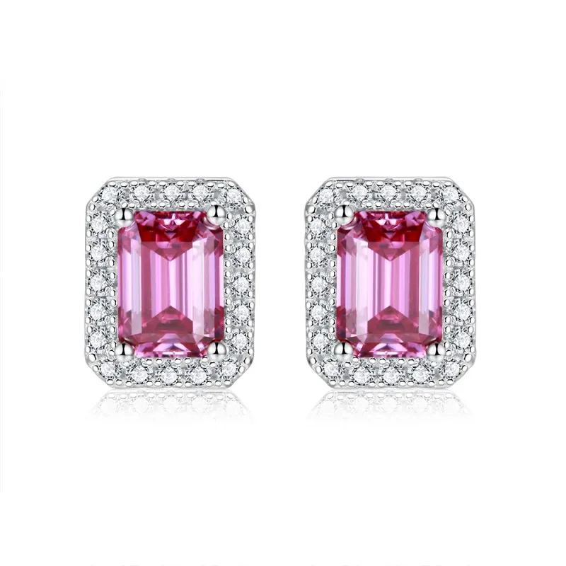 

Серьги-гвоздики KEEP YES 1.0ct с синим, розовым, желтым и изумрудным муассанитом для женщин, серебро 925 пробы, для свадьбы и вечеринок