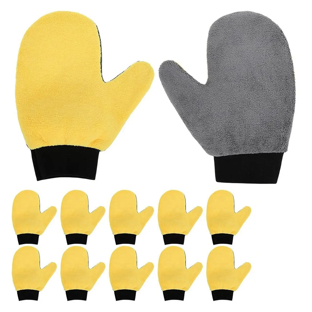 ~！【Best Seller】12 Pcs Paint Mitt Gloves Cleaning and Dusting Mitt with Thumb Painter'S and Decorating Gloves Car Wash Mitt Deck