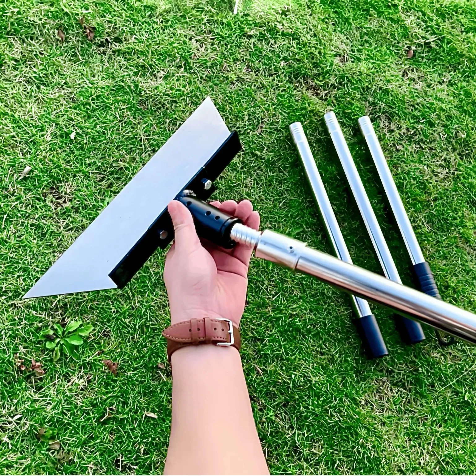 Heavy Duty Garden Weeding Shovel Steel Lawn Weed Removal Tool Multi-Purpose Farm Cleaning Shovel Ground Scraper for Outdoor Use