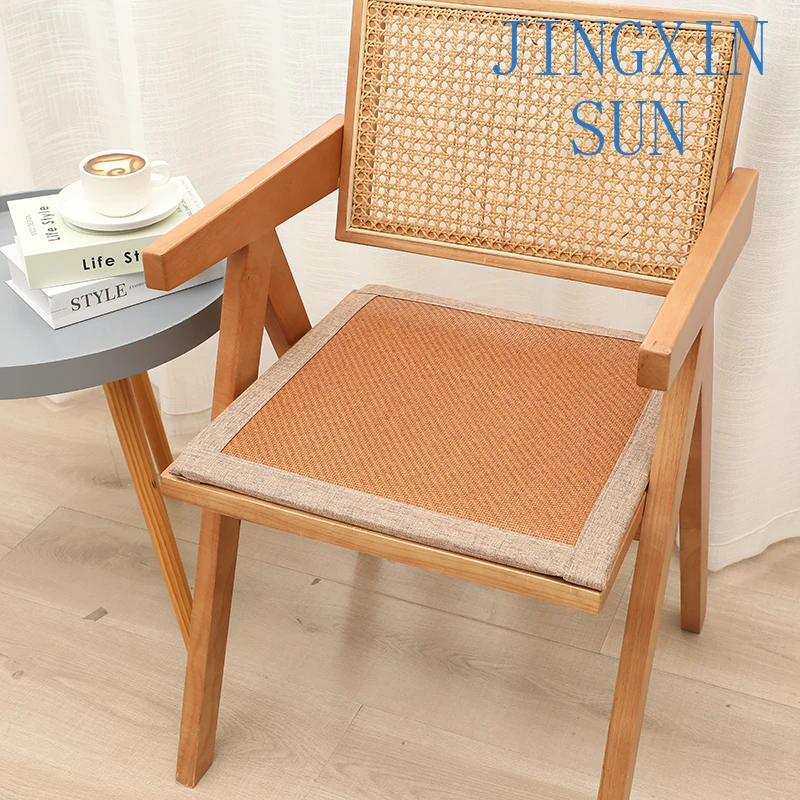 Rattan mat summer office sedentary mat home non-slip living room chair mat stool tatami butt pad