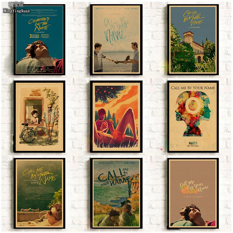 Call Me By Your Name Movie Vintage Art Poster Wall Pictures Mural Living Room Decoration Home Decor Retro Kraft Paper Painting