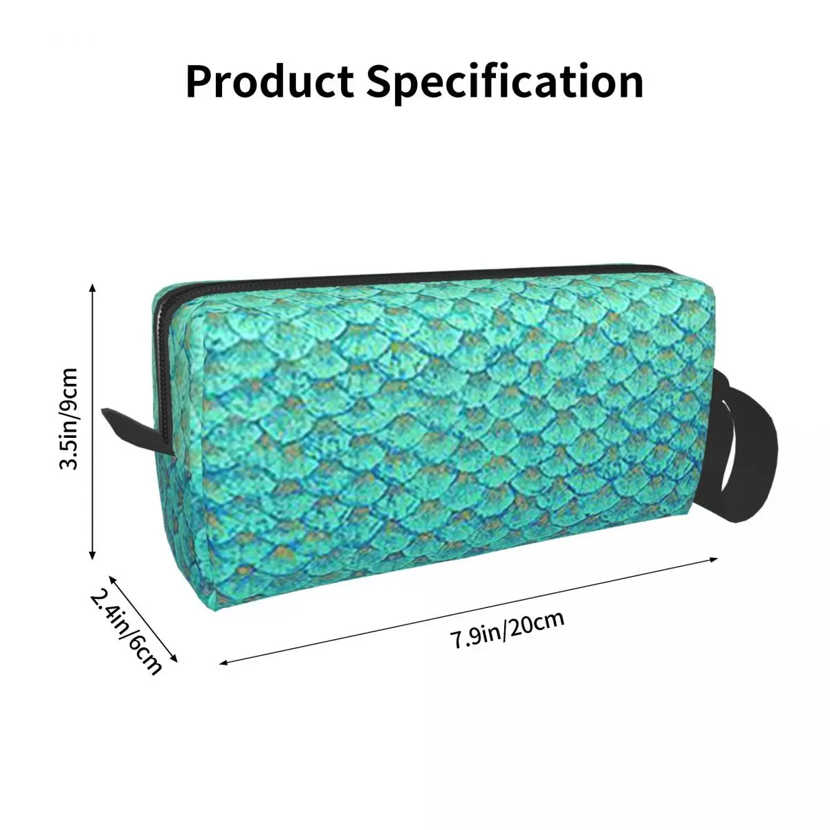 Mermaid Fish Scale Pencil Case for Studen Gifts Pen Box Pencil Bag Stationery Supplies Travel Women Cosmetic Bag