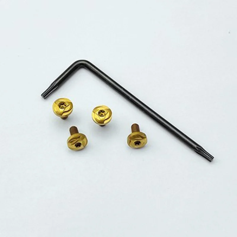 1 Set Custom Stainless Steel Grip Handle Wood Guard M3 Thread Screws with Key for Kublai Khan P4 1911 Model DIY Make Accessories