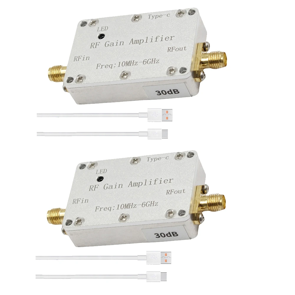 

2PCS 10M-6GHz 30dB RF Gain Amplifier 433M 1.2G 1.5G 2.4G 5.8G Receiving Amplifier Module RF Gain Amplifier