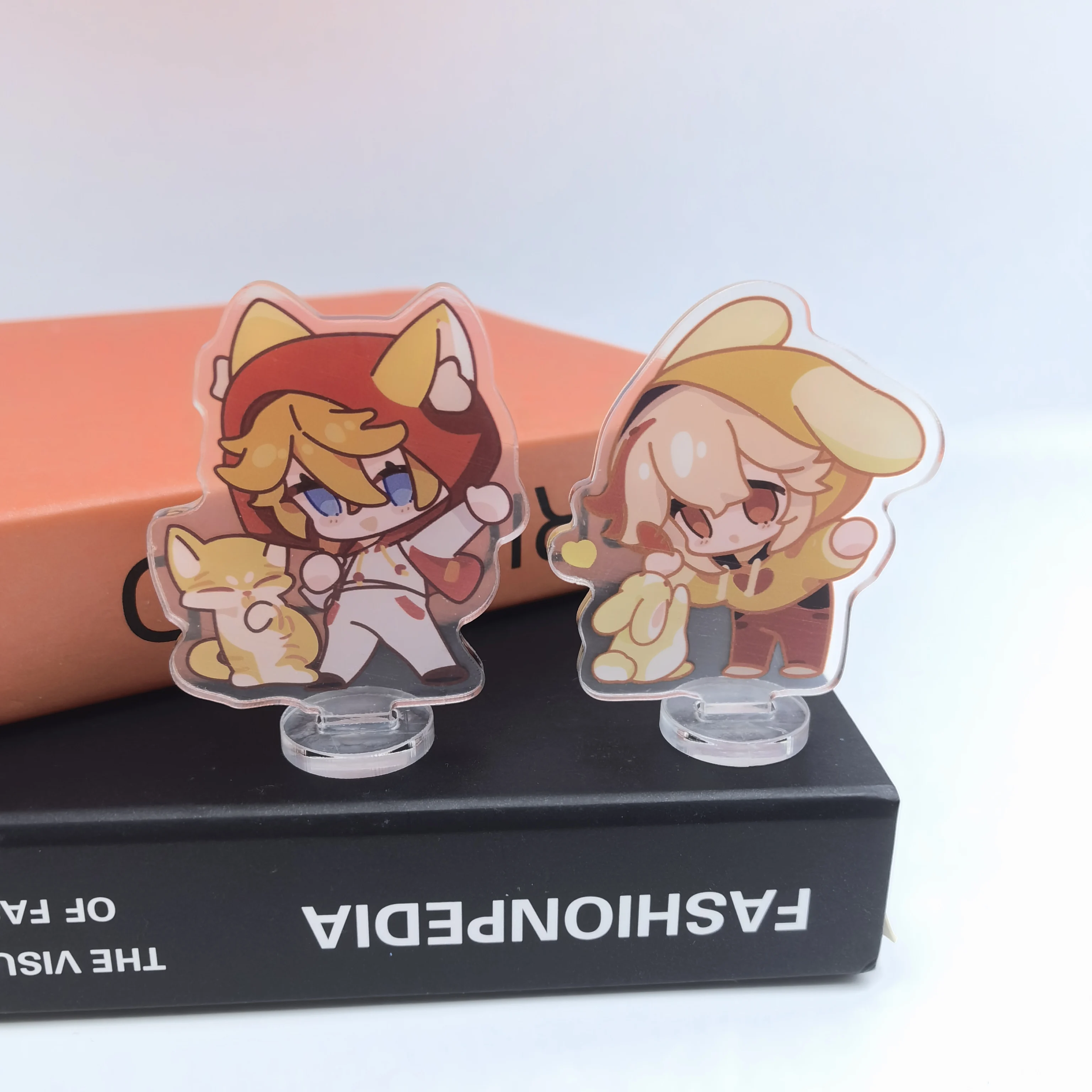 1Pc Anime Game Genshin Venti Neuvillette Xiao Mini Cute Standing Plates Desktop Decoration Acrylic Standing Plate Girl\'s Gifts