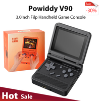 Powkiddy V90 3.0Inch IPS Screen Retro Video Game Console Open Source PS1 Mini Portable Handheld Game Console 64G 15000Games