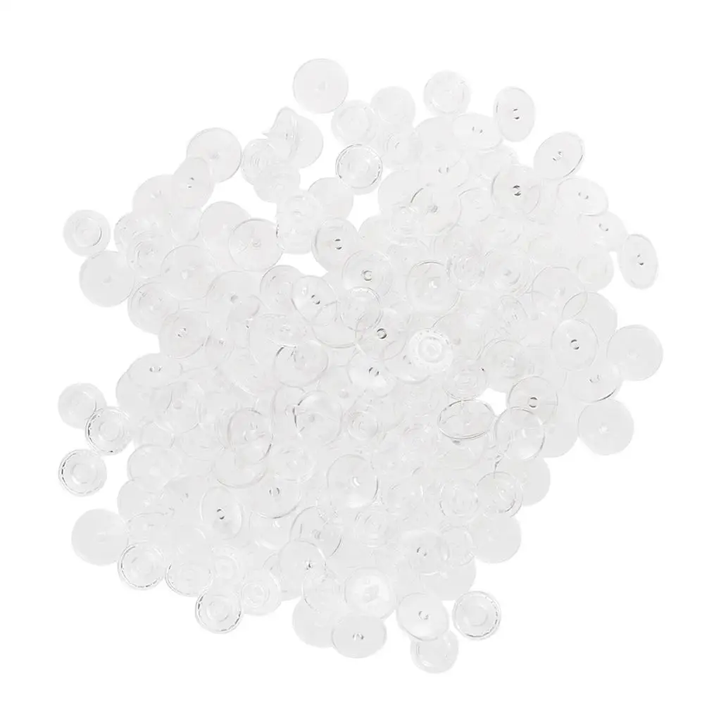 Snap Fastener Kit Resin Clear 50 Sets Plastic Button Popper for DIY Crafts Outfits Bibs Diapers Curtains
