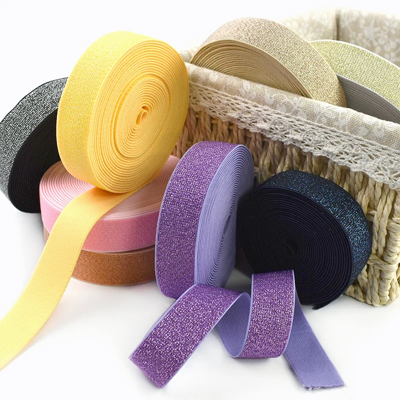

2/5/10M 25-50mm Elastic Band Belt Sling Underwear Rubber Bands Pants Clothes Waistband Decor Stretch Webbings Sewing Accessories