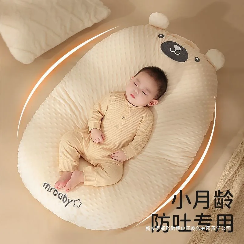 Baby Anti Spitting Slope Anti Overflow Newborn Anti Overflow Baby Cushion Lying Feeding Breastfeeding Pillow Artifact