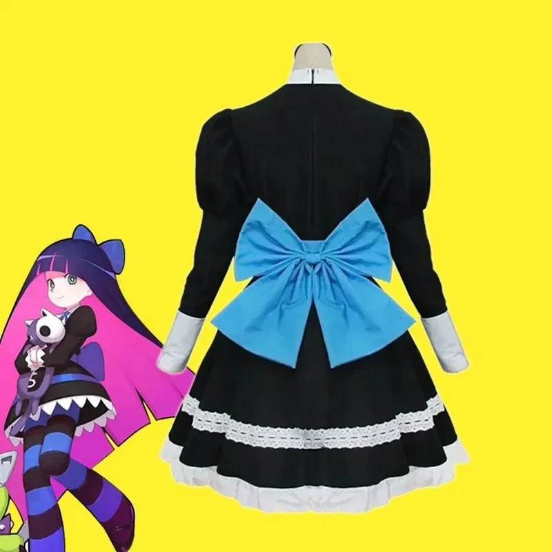 

Anime Stocking Anarchy Cosplay Costume Panty Stocking With Garterbelt Headwear Girls Maid Lolita Dress Halloween Party Suits