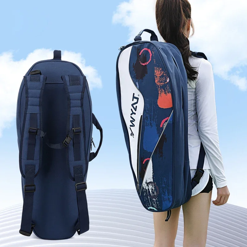 New YWYAT Original Badminton Bag for 3 Rackets Men Women Sports Backpacks Tennis Bag Large Capacity Thick Badminton Racket Bag