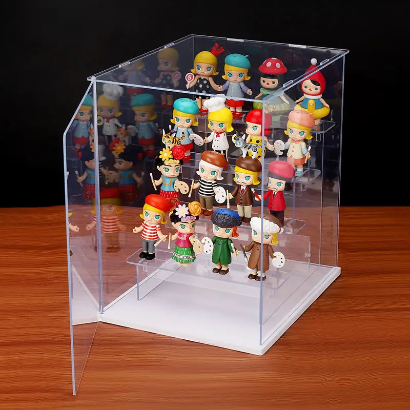 

Acrylic Display Case Clear Counter Storage Box for Collectibles,Action Figures,Figurines Dustproof Protection Showcase Organizer