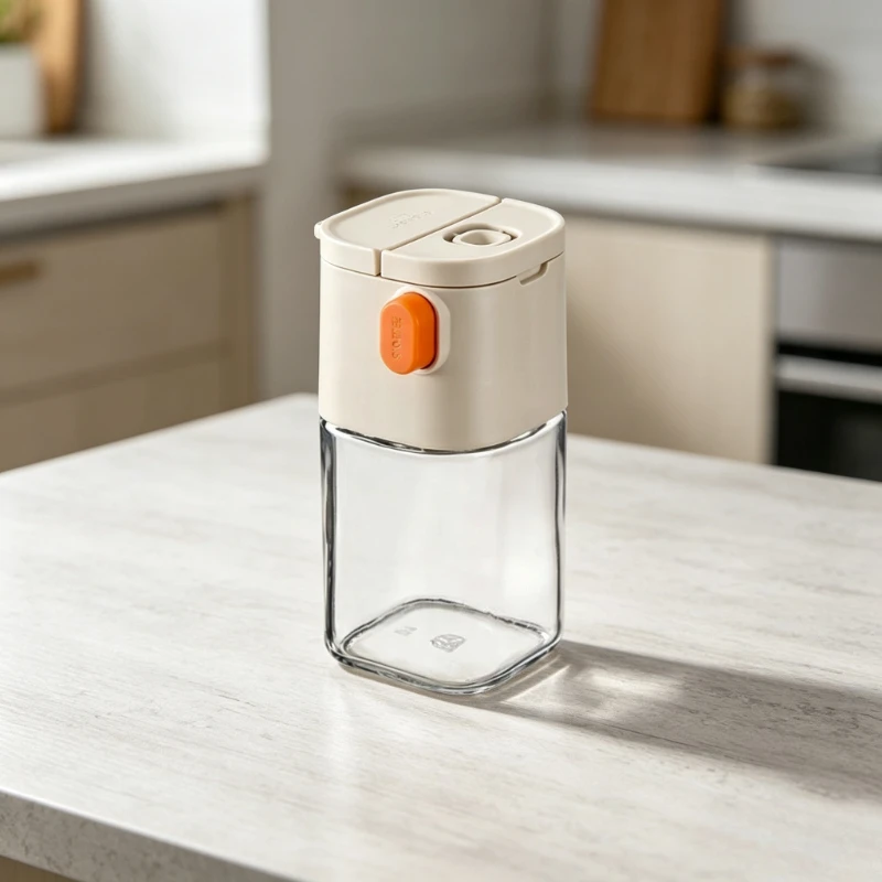 Tarros de vidrio de sodio y calcio para especias, botellas de almacenamiento de cocina para sal, glutamato monosódico, pimienta, condimentos sólidos para barbacoa