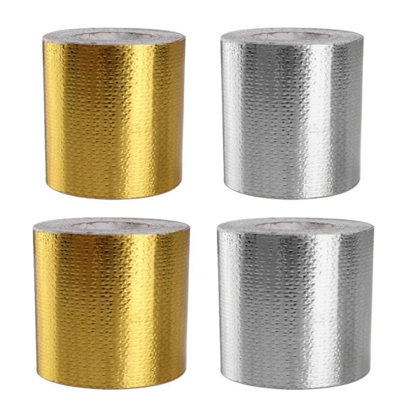 2024 New High Temperature Bandage Tape Thermal Barrier Tape Heat Reflective Adhesive Aluminized Heat Shielding Mat for Hose&Auto