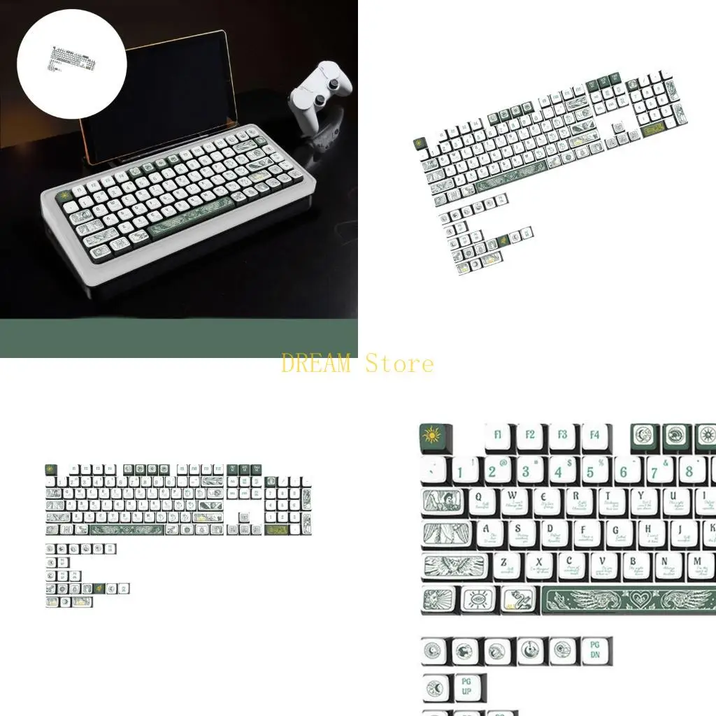 125 Keys Keycap PBT Side Printed Keycaps Keycaps Backlit Caps For 61 65 75 98 104 Layout Keyboard Accessories best sale