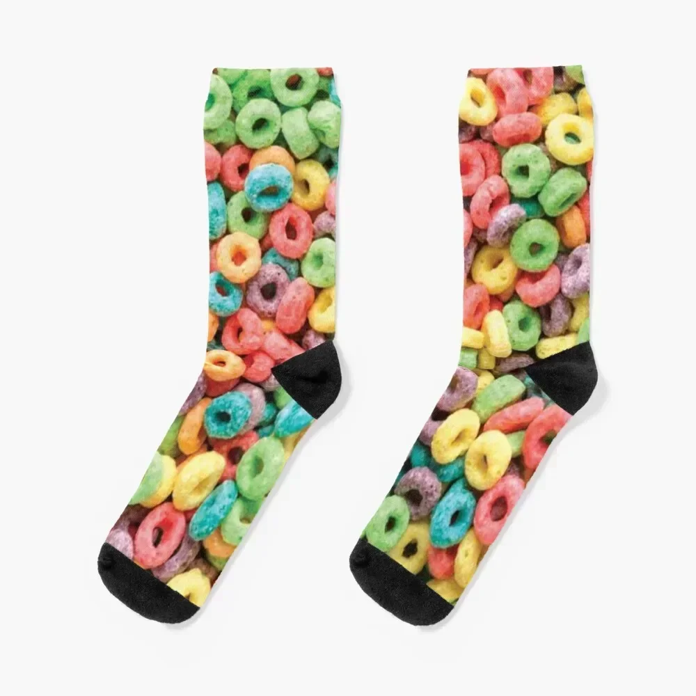 

Colorful Froot Loops Pattern Socks christmas gift cool with print hiphop Boy Child Socks Women's