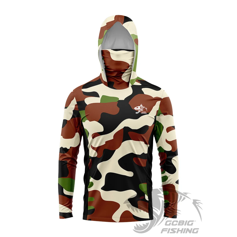 

Рыболовная рубашка Huk Gear 2026, летняя, с длинным рукавом, быстросохнущая, дышащая, с капюшоном и маской, защита от УФ 50+, для рыбалки