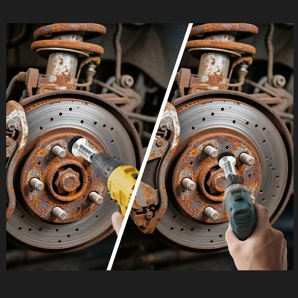 Brake Rotor Prep Stud Cleaning Tool For Brake System Service Black Abrade Rust From Rotors Non-damaging To Threads