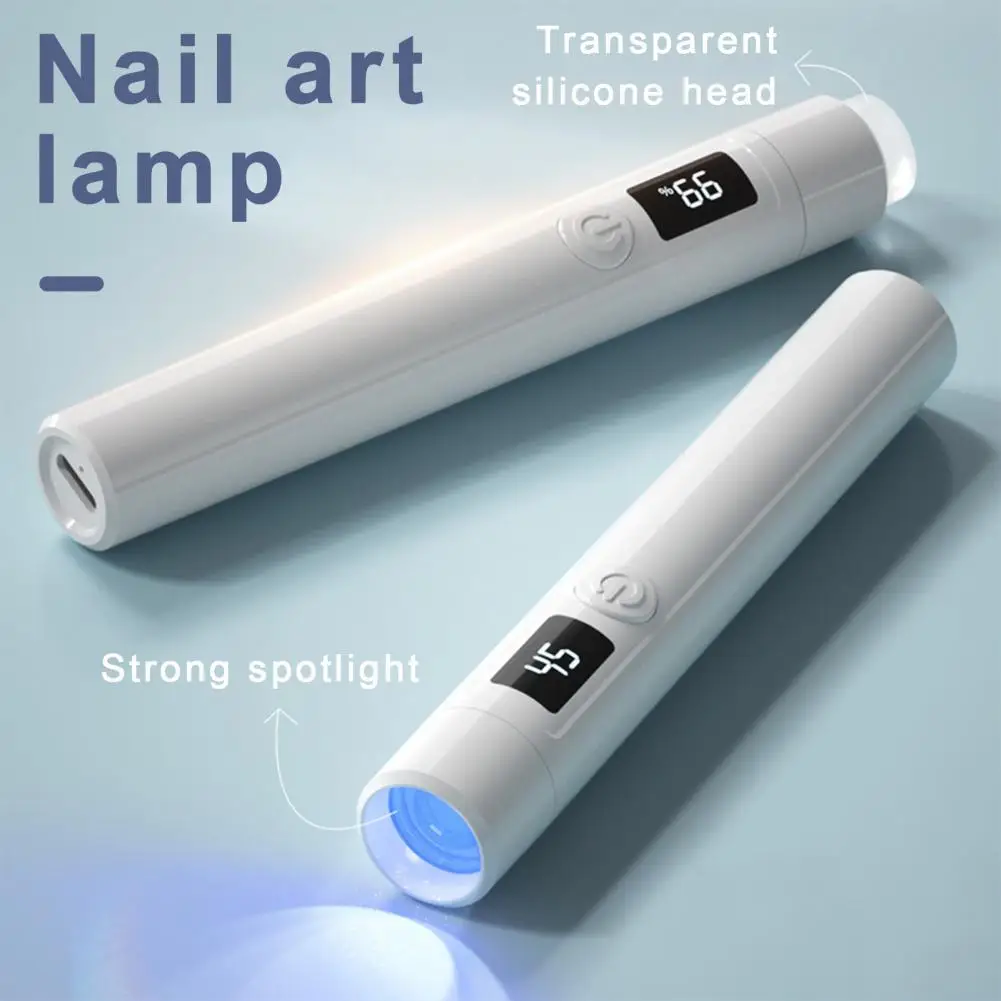 Nail Lamp with Automatic Timing Modes Professional Handheld Gel Uv Nail Dryer with Led Screen Timer for Fast Curing Gel Polish